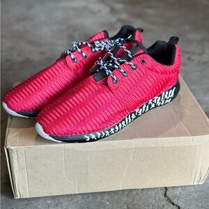 Men's Athletic Running Sneakers in Red - Lightweight Comfort